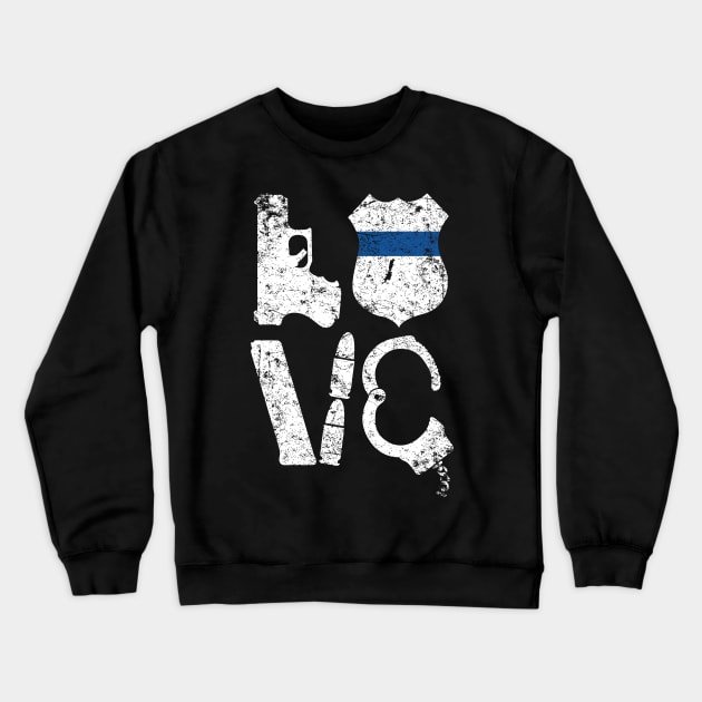 Love the Badge Crewneck Sweatshirt by MikesTeez